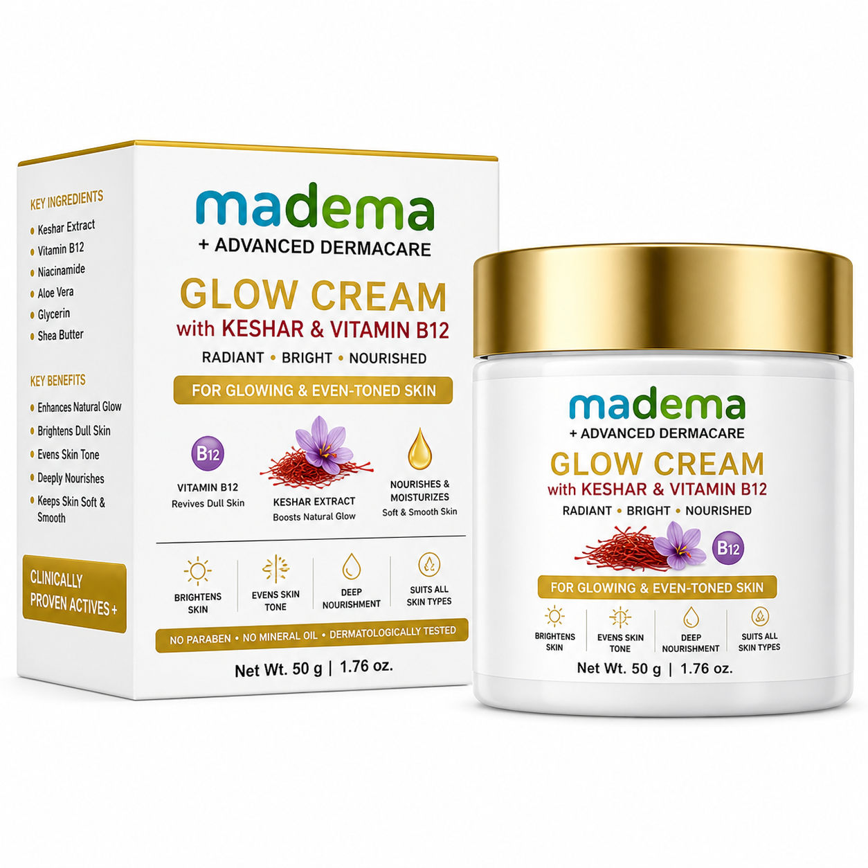 Madema Glow Cream with Keshar & Vitamin B12